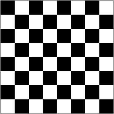 An 8x8 checkerboard pattern